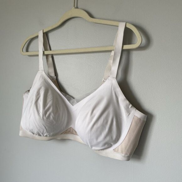 Honeylove Crossover Wireless Bra White Beige Supportive Comfort Women's Size 2X - Picture 5 of 11
